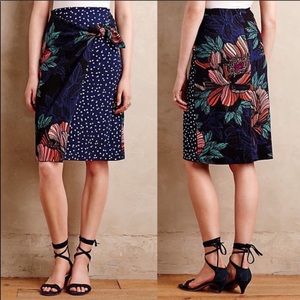 Anthropologie - Maeve Petal Pop Wrap Skirt, Size 4